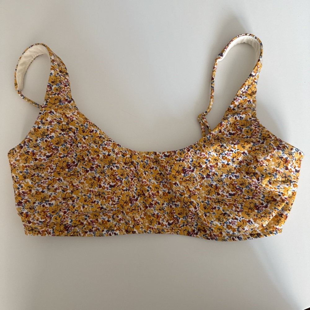 Abercrombie | Floral Yellow Bikini Top